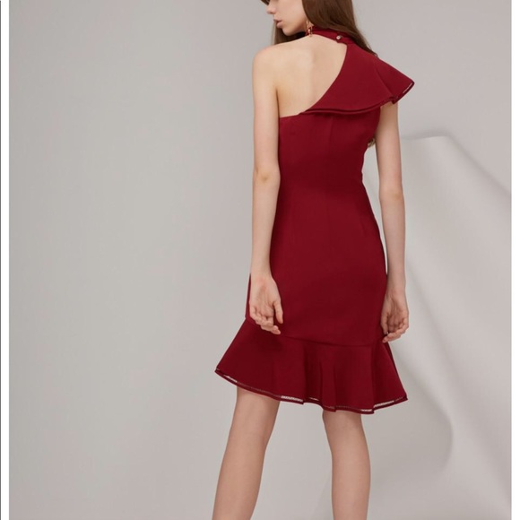NWT Keepsake Red Ruffle Holiday Dress - Picture 4 of 5